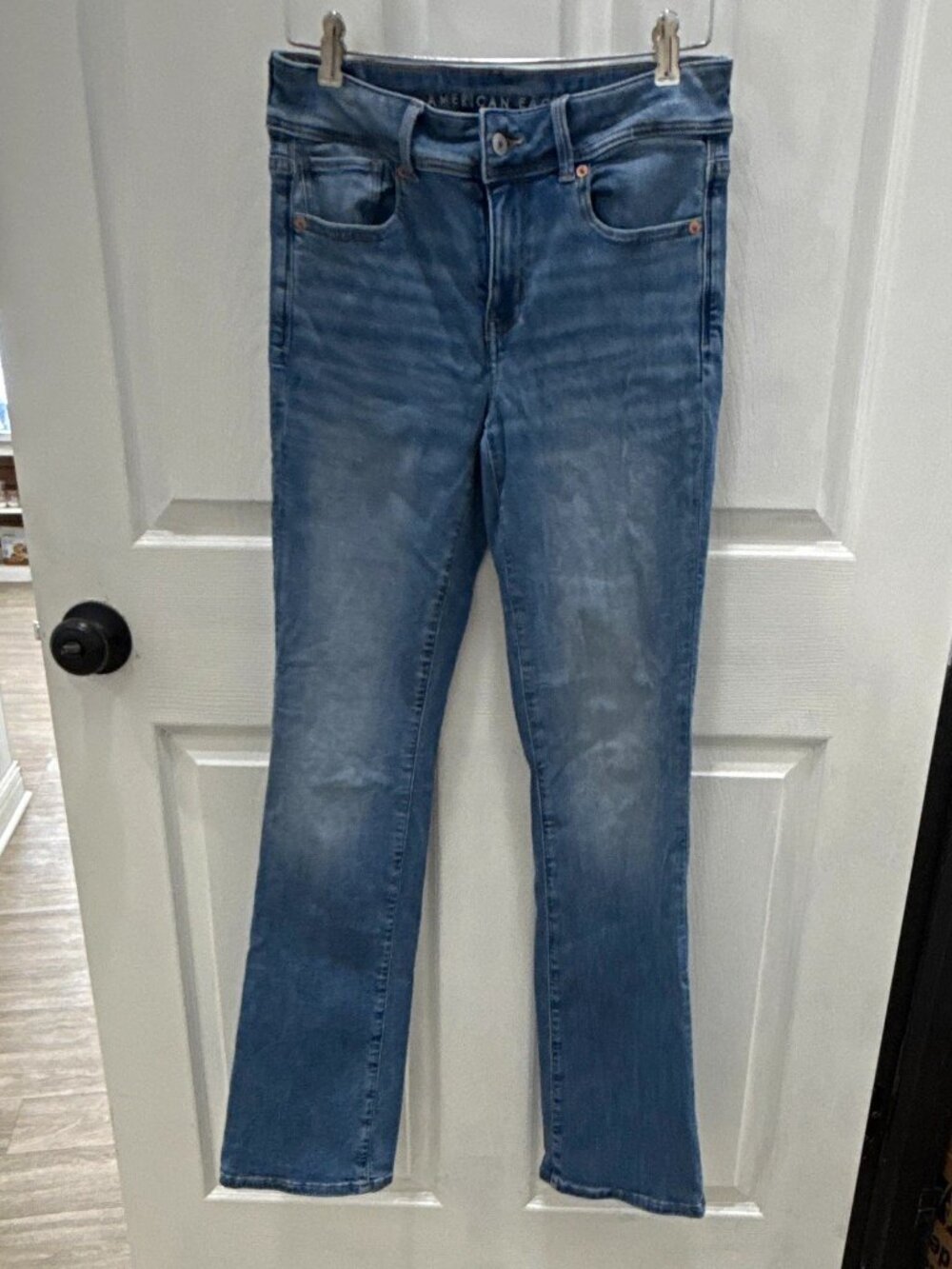 American Eagle Outfitters Women's Next Level Stretch Bootcut Jeans 6 Tall Blue